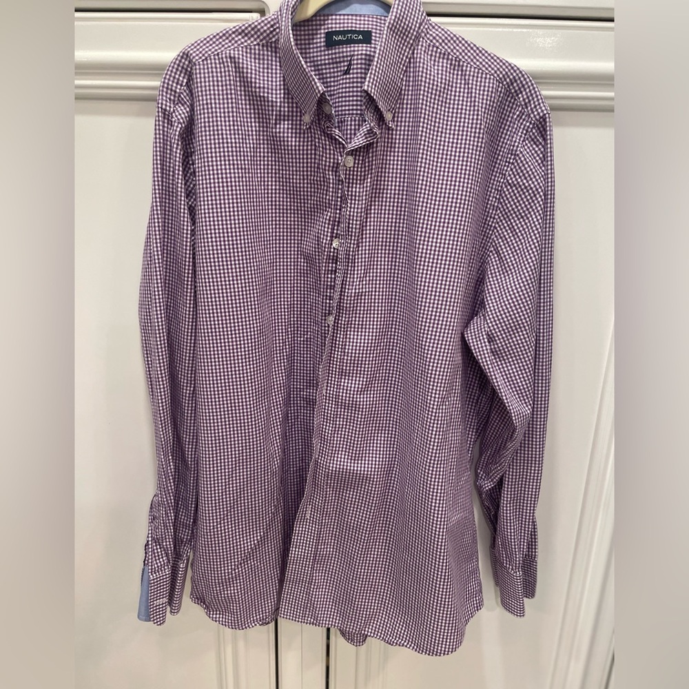 Mens Nautica casual button down shirt